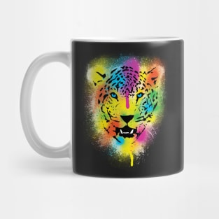 Pop Tiger Paint Drips Splatters Mug